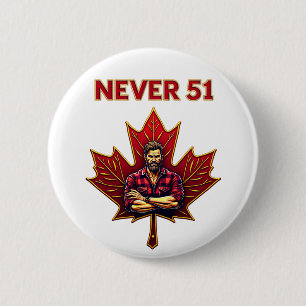 Chapa Redonda De 5 Cm Nunca 51, Canadá Bandera Hojas de Maíz, canadiense