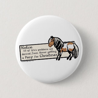 Chapa Redonda De 5 Cm Nunca Conseguí Un Pony