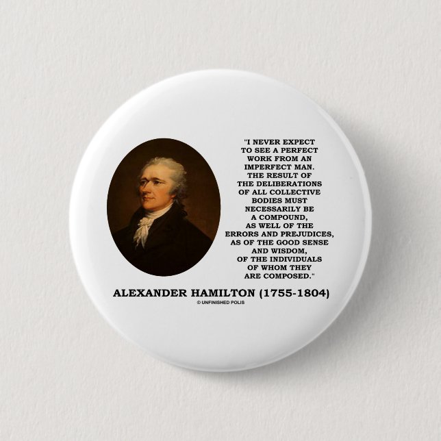 Chapa Redonda De 5 Cm Nunca espero ver al hombre imperfecto del trabajo (Anverso)