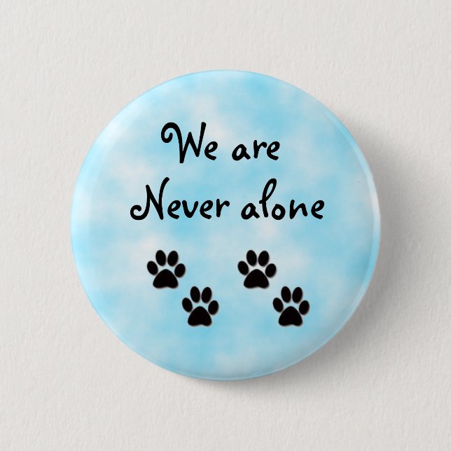 Chapa Redonda De 5 Cm Nunca estamos solos (Anverso)