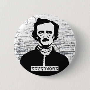 Chapa Redonda De 5 Cm Nunca más Edgar Allan Poe