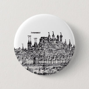 Chapa Redonda De 5 Cm Nuremberg ciudad medieval en Alemania