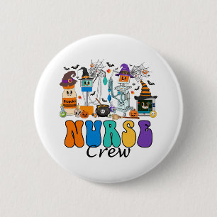 Chapa Redonda De 5 Cm Nurse Crew Halloween