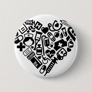 Chapa Redonda De 5 Cm Nurse HEART