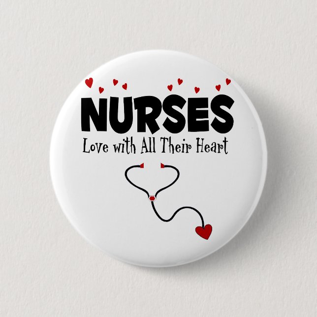 Chapa Redonda De 5 Cm Nurse Heart Gift (Anverso)
