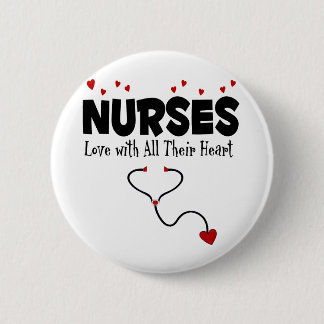 Chapa Redonda De 5 Cm Nurse Heart Gift