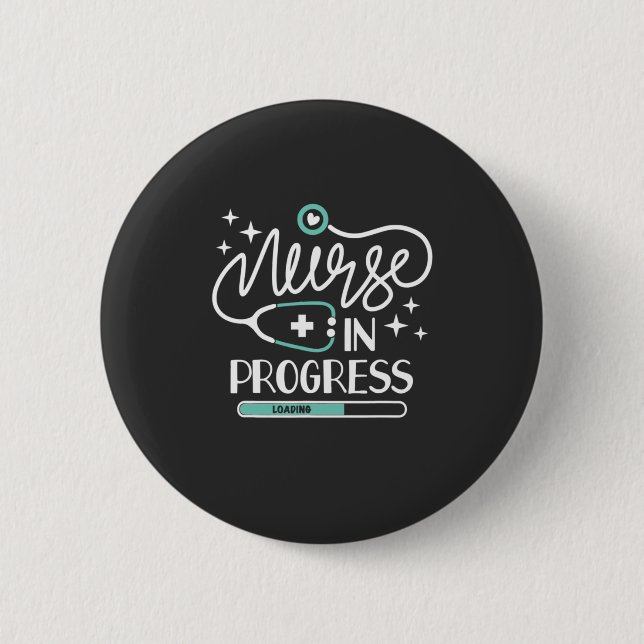 Chapa Redonda De 5 Cm Nursing Life | Nurse In Progress (Anverso)