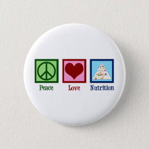 Chapa Redonda De 5 Cm Nutrición de amor por la paz