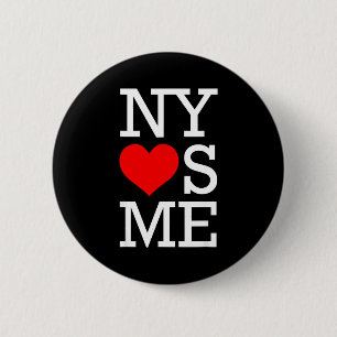 Chapa Redonda De 5 Cm Ny Me Ama Divertido Me Encanta Nueva York