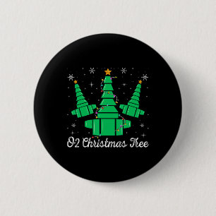 Chapa Redonda De 5 Cm O2 Árbol de Navidad Terapia Respiratoria Xmas Luz