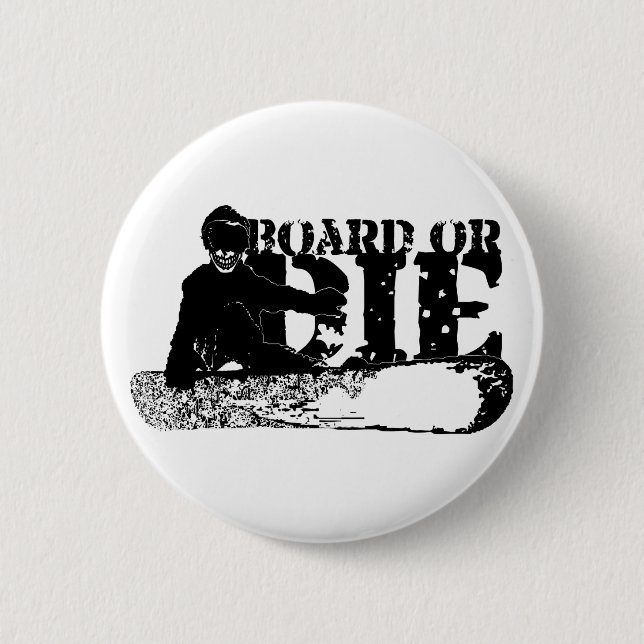 Chapa Redonda De 5 Cm o muere. esqueleboarder. (Anverso)