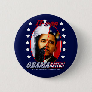 Chapa Redonda De 5 Cm Obam-a-nation (sq.)