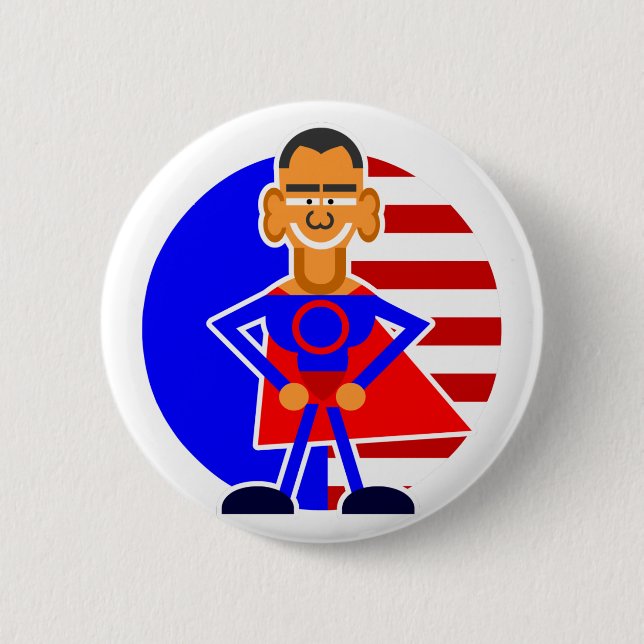 CHAPA REDONDA DE 5 CM OBAMA (Anverso)
