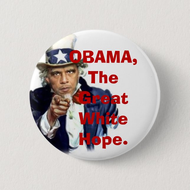 Chapa Redonda De 5 Cm Obama (Anverso)