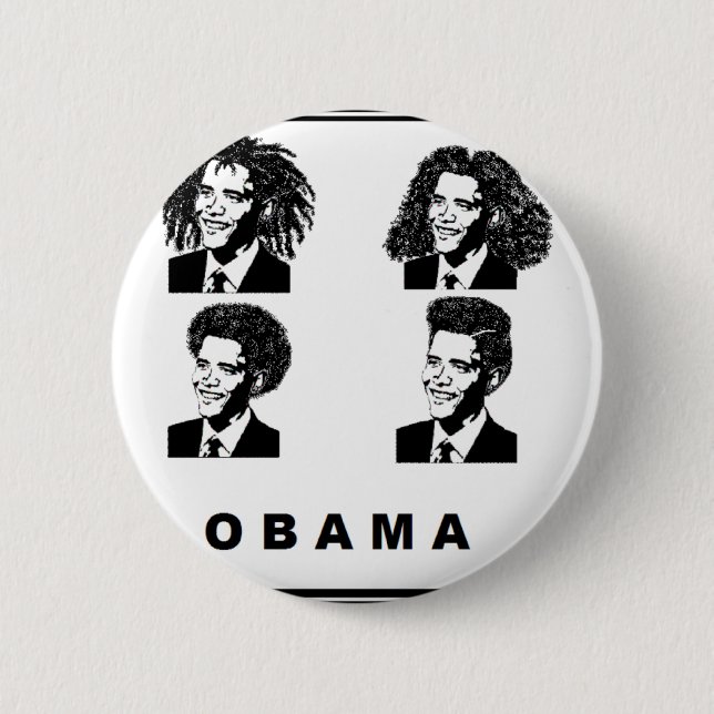 Chapa Redonda De 5 Cm Obama (Anverso)