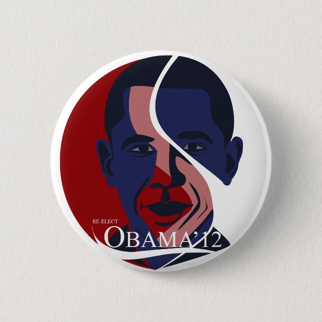 Chapa Redonda De 5 Cm Obama (Anverso)
