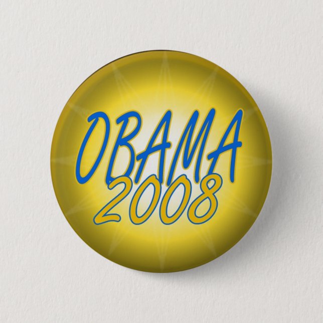 Chapa Redonda De 5 Cm Obama2008 (Anverso)
