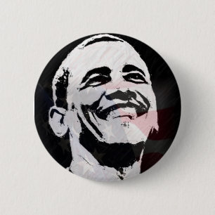Chapa Redonda De 5 Cm Obama44