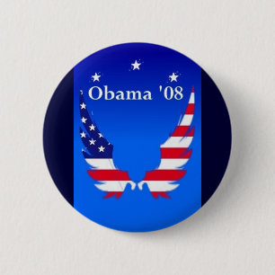 Chapa Redonda De 5 Cm Obama '08