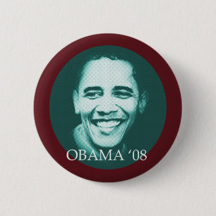 Chapa Redonda De 5 Cm Obama '08