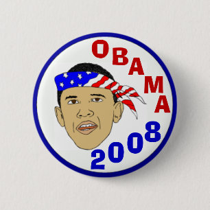 CHAPA REDONDA DE 5 CM OBAMA 2008