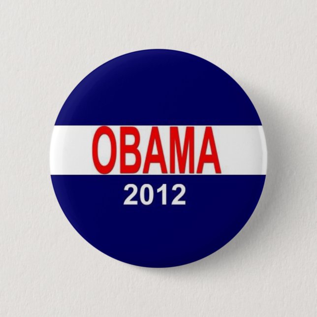 Chapa Redonda De 5 Cm Obama 2012 (Anverso)