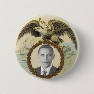 Chapa Redonda De 5 Cm Obama 2012