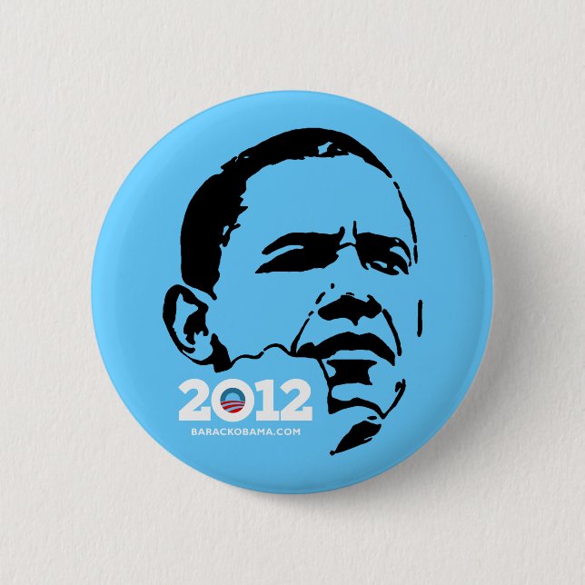 Chapa Redonda De 5 Cm Obama 2012 (Anverso)