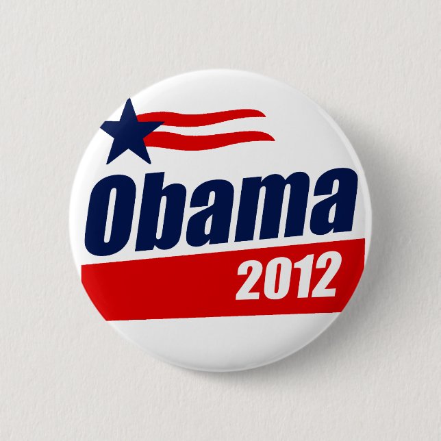 Chapa Redonda De 5 Cm Obama 2012 (Anverso)