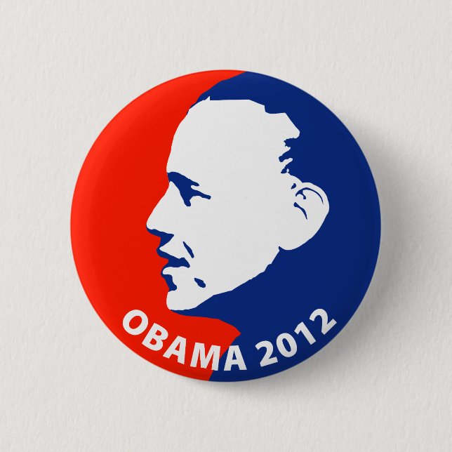 Chapa Redonda De 5 Cm Obama 2012 (Anverso)