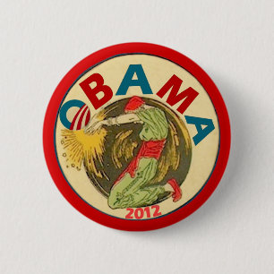 Chapa Redonda De 5 Cm Obama 2012