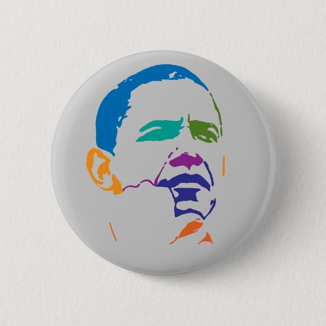 Chapa Redonda De 5 Cm Obama 2012 (Anverso)