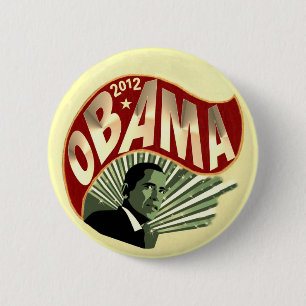 Chapa Redonda De 5 Cm Obama 2012