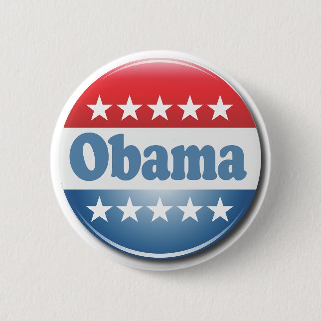Chapa Redonda De 5 Cm Obama 2012 (Anverso)