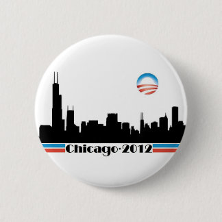 Chapa Redonda De 5 Cm Obama 2012 - Horizonte de Chicago