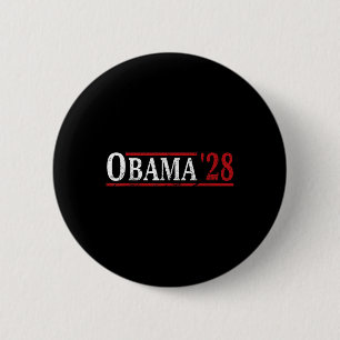 Chapa Redonda De 5 Cm Obama 2028 Vota por Obama Presidente 2028 Vintage