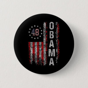 Chapa Redonda De 5 Cm Obama 48 Presidente Bandera Estadounidense Obama A