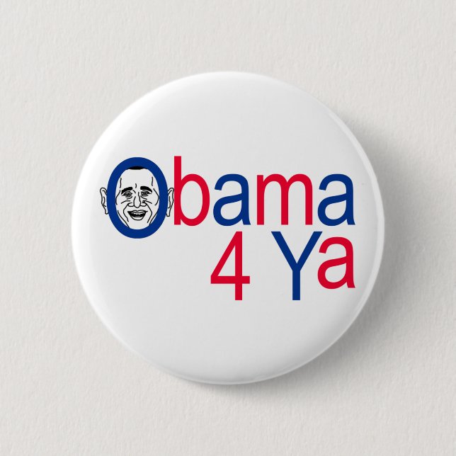 Chapa Redonda De 5 Cm Obama 4 Ya (Anverso)