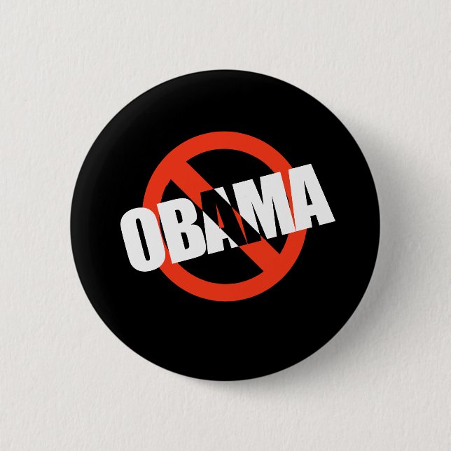 CHAPA REDONDA DE 5 CM OBAMA ANTI-BARACK (Anverso)