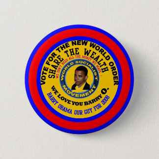 Chapa Redonda De 5 Cm obama anti le amamos barry