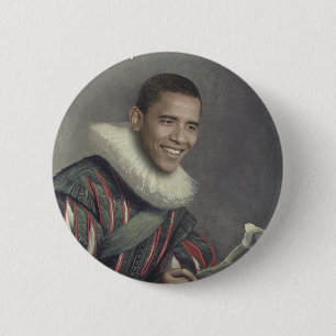 Chapa Redonda De 5 Cm Obama barroco