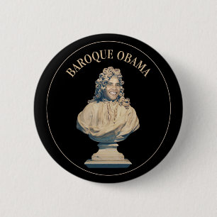 Chapa Redonda De 5 Cm Obama barroco