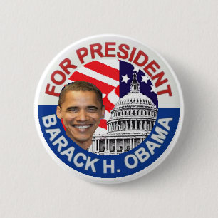 Chapa Redonda De 5 Cm Obama Biden