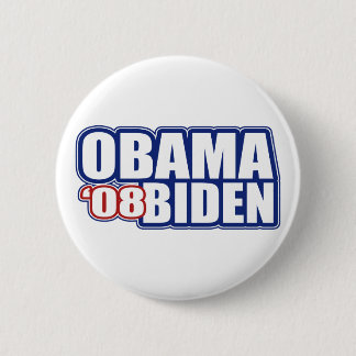 Chapa Redonda De 5 Cm Obama Biden '08 botones