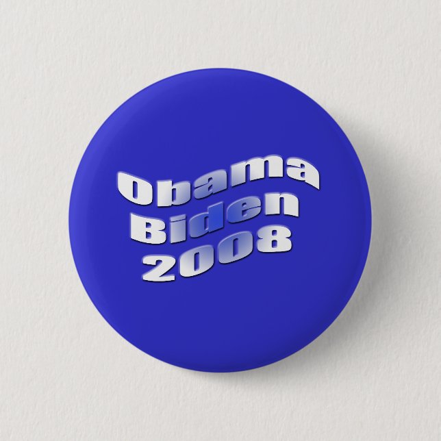 Chapa Redonda De 5 Cm obama biden 2008 (Anverso)