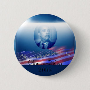Chapa Redonda De 5 Cm Obama-Biden 2008