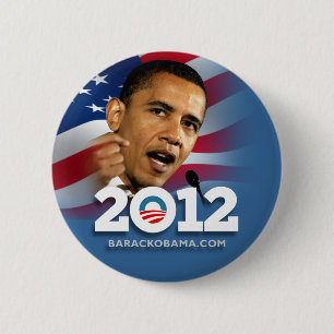 Chapa Redonda De 5 Cm Obama Biden 2012