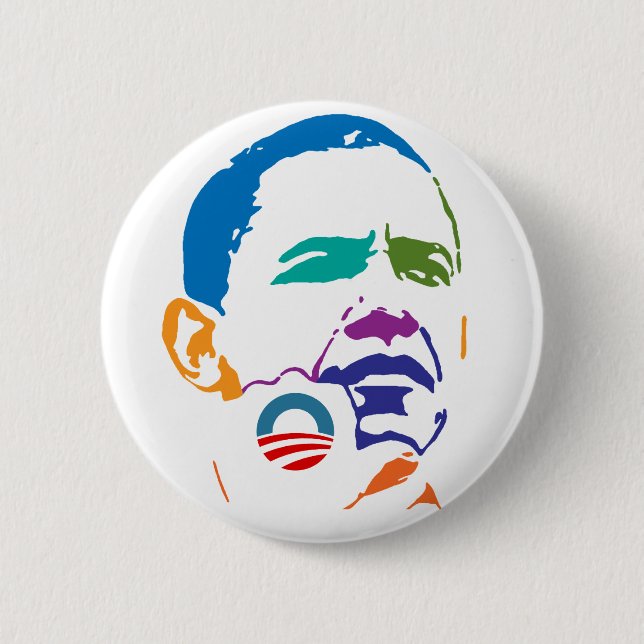 Chapa Redonda De 5 Cm Obama Biden 2012 (Anverso)