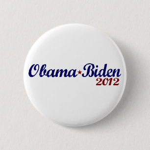 Chapa Redonda De 5 Cm Obama Biden 2012