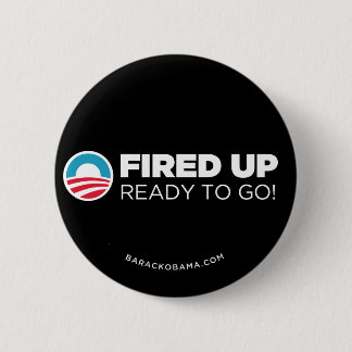Chapa Redonda De 5 Cm Obama Biden encendido para arriba, alista para ir